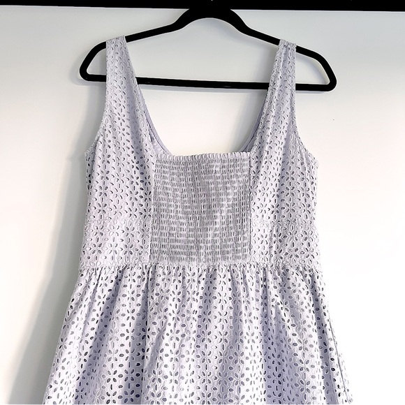J. Crew Button-front eyelet dress in Peri Shadow Size 6 - Picture 8 of 14